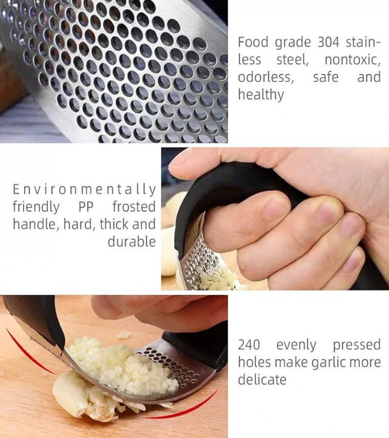 HOT DEALS NO1.Stainless Steel Curved Garlic Press Manual Garlic Masher Garlic Peeler  only 249