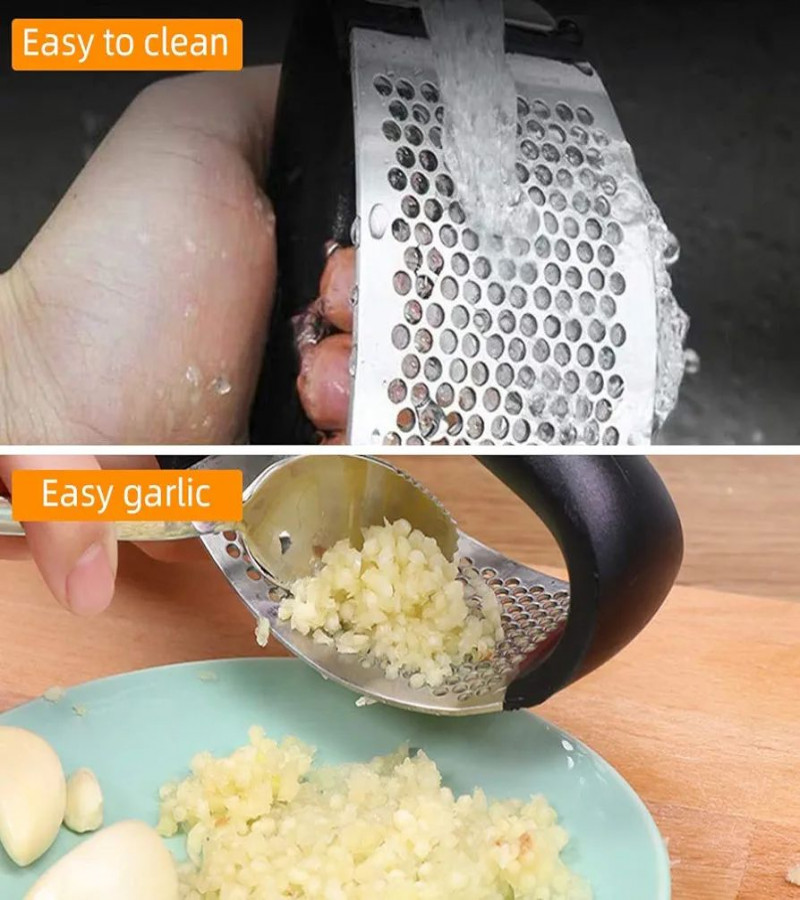 HOT DEALS NO1.Stainless Steel Curved Garlic Press Manual Garlic Masher Garlic Peeler  only 249