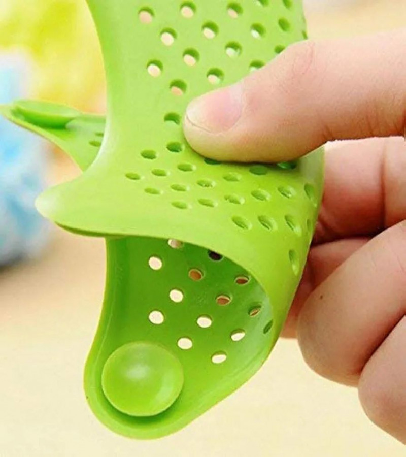 HOT DEALS NO1.Starfish Polyvinyl Chloride Resin Hair Catcher Rubber Bath Sink Strainer Shower Drain Cover Trap Basin (14x14x2 cm, Multicolour)