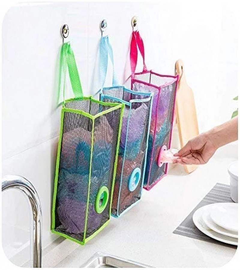 HOT DEALS NO1.Wall Hanging Garbage Bags Recycle Breathable Storage Polythene Garbage Bags Kitchen Organizer