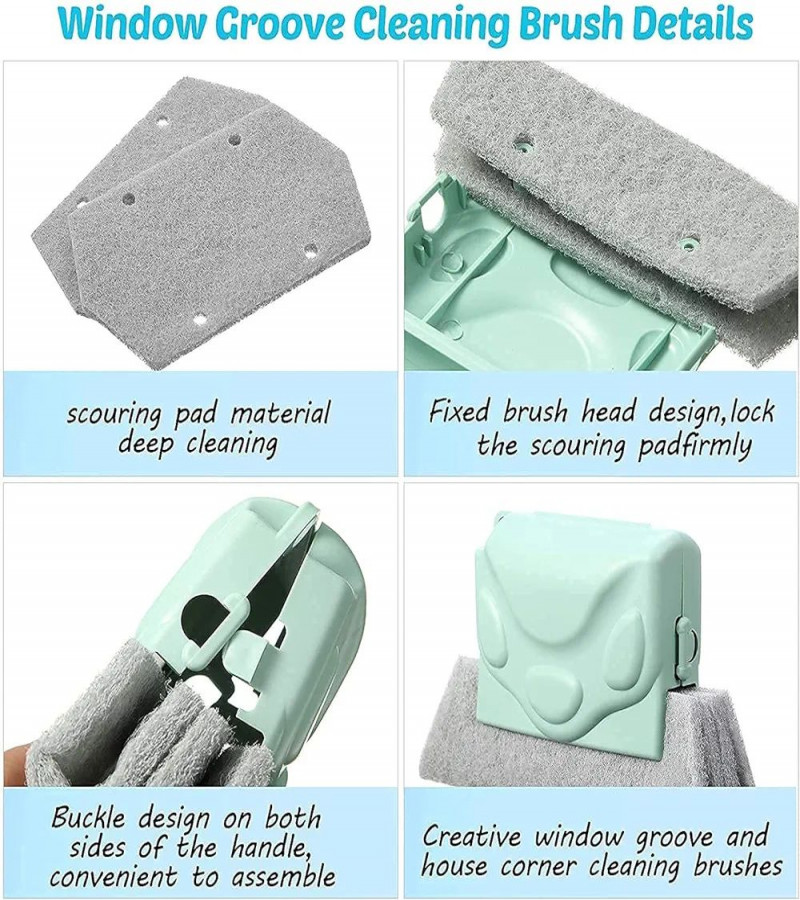HOT DEALS NO1.Window Groove Cleaning Brush with Dust Cleaning Brush for Window Slot Keyboard with Mini Dustpan Multi-Purpose Cleaning Tool