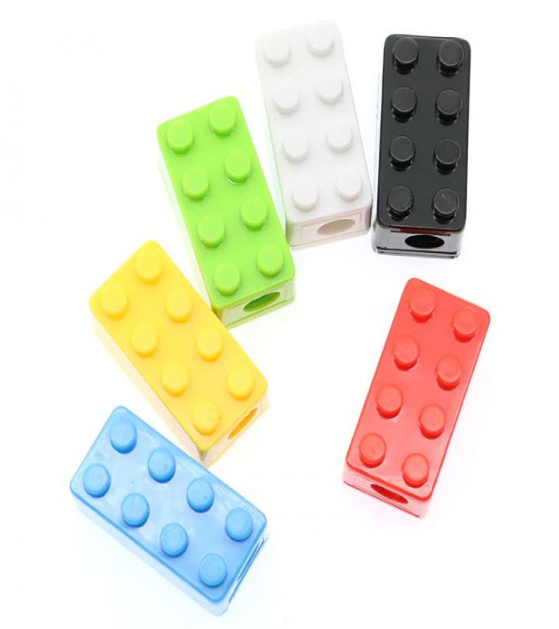 HOT DEALSNO1.1PC Building Blocks Pencil Sharpener Cartoon Plastic Children's Home Office And School Supplies Student Stationery Random Supply only 48