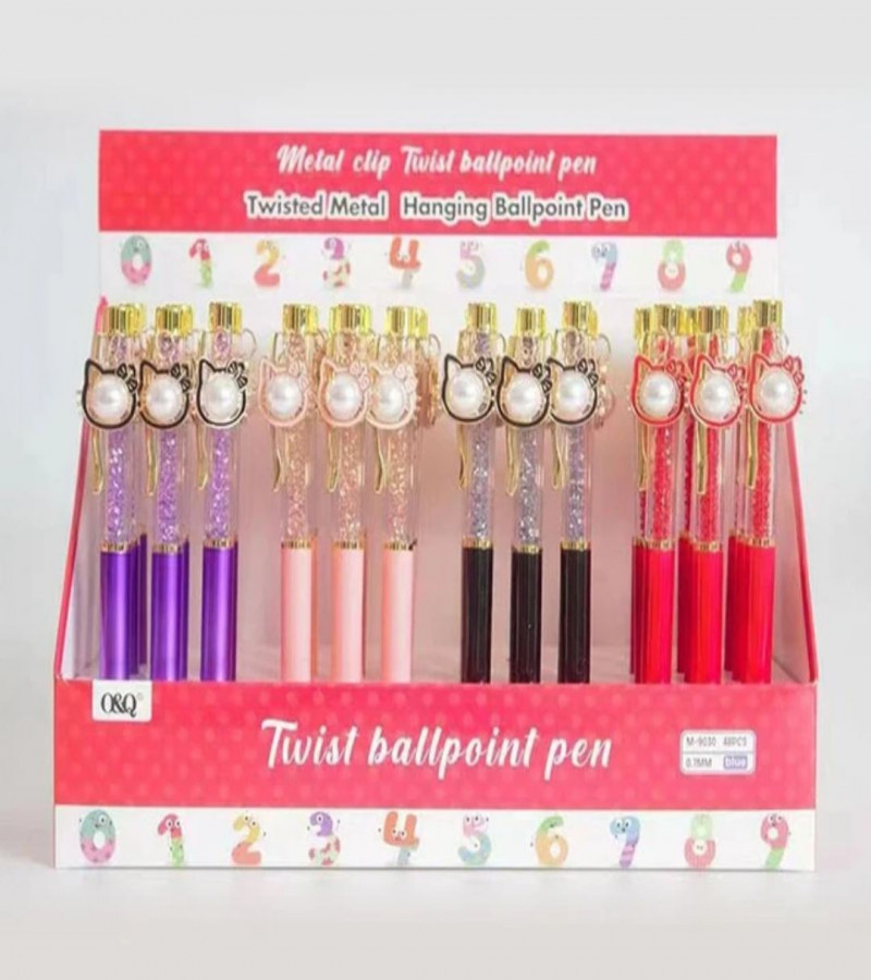Kawaii Cat Pendant Metal Ballpoint Pen Cute Business Signature Ball Pens Office School Writing Supplies wholesale