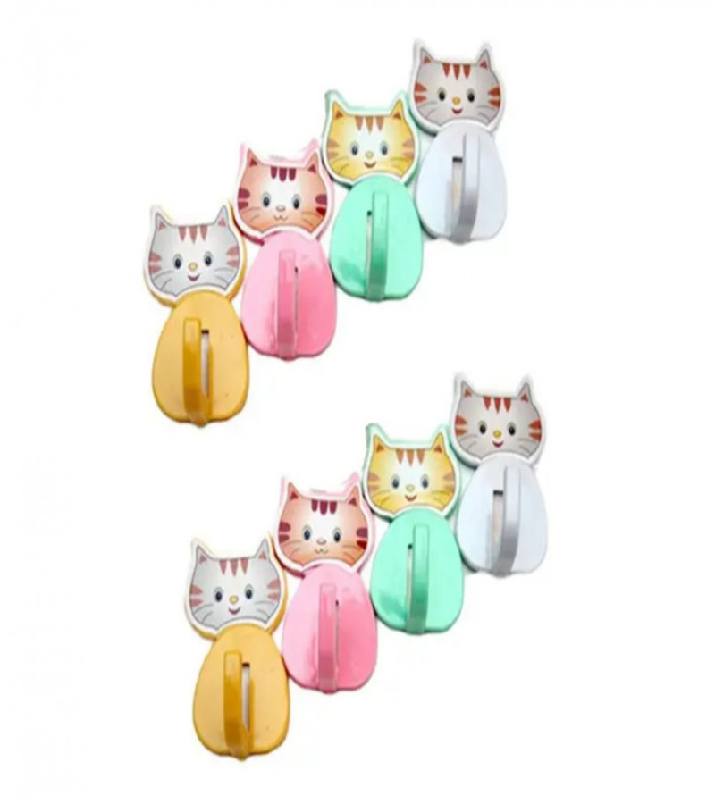 Kitty Shaped Adhesive Wall Hooks4 Hanging Hooks in one packDurableHigh QualityReliableGood Material