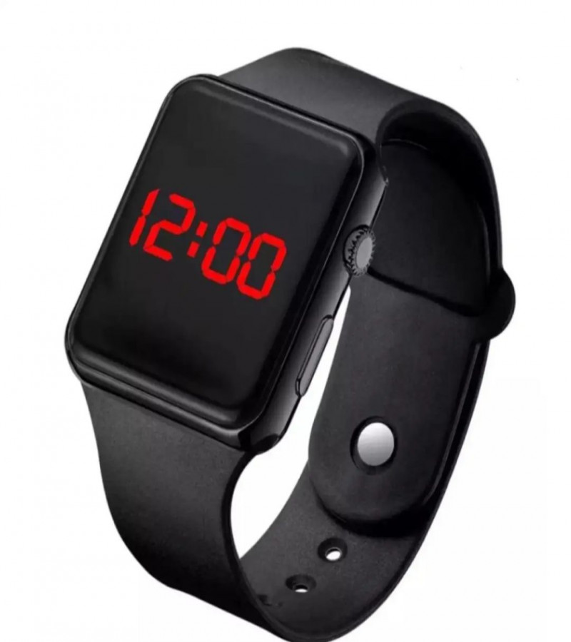 New Classy LED Watch ( BLACK) For MEN