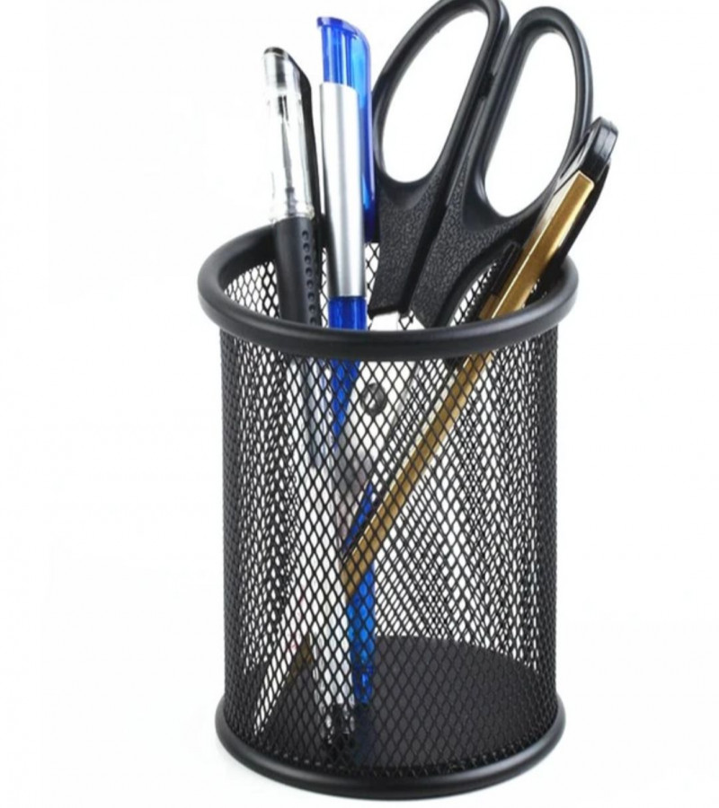 Pen Holder Office Desk Metal Mesh Pen Stand Pencil Stationery Organizer Stand Storage Pencil Cup Desk Supplies Pencil Holder