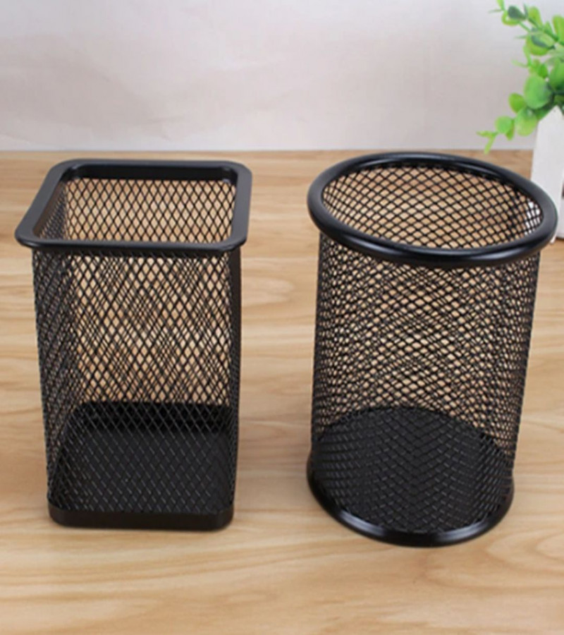 Pen Holder Office Desk Metal Mesh Pen Stand Pencil Stationery Organizer Stand Storage Pencil Cup Desk Supplies Pencil Holder