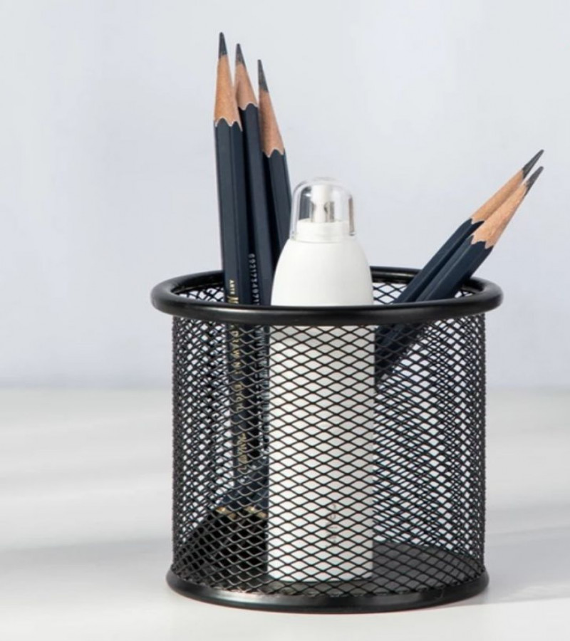 Pen Holder Office Desk Metal Mesh Pen Stand Pencil Stationery Organizer Stand Storage Pencil Cup Desk Supplies Pencil Holder