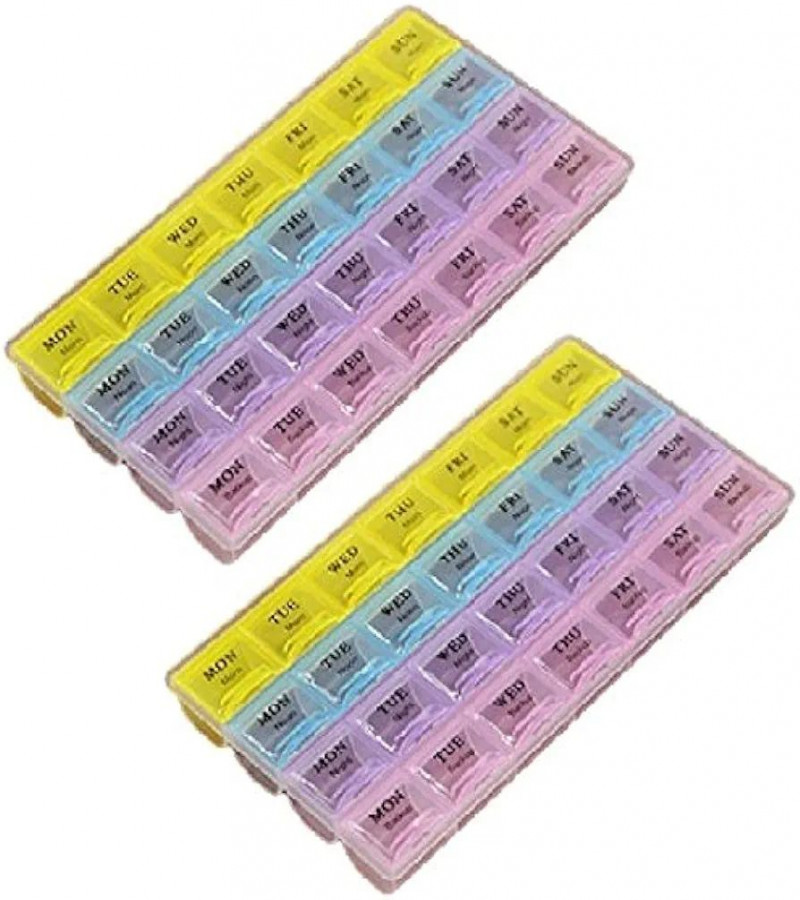 Pill Case/Medicine Case (1 Week) 4 Times a Day Habit Medicine Box (morning, afternoon, evening, spare), Portable (1pieces)