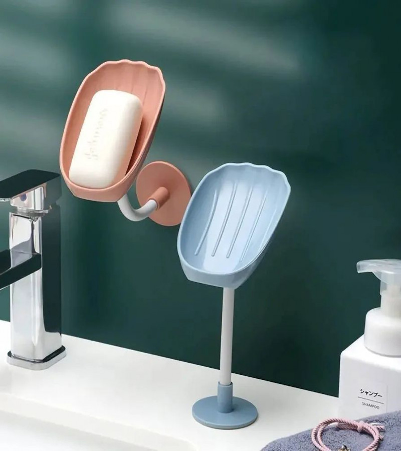 SHOT DEALS NO1.Soap Dish Holder, Self Draining Soap Container Case Decorative Durable Plastic Soap Dish No Drilling Soap Saver Tray